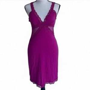 Adore Me Elegant Purple Lace Trim Nightgown